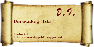 Derecskey Ida névjegykártya